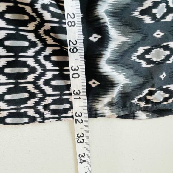 CARMEN MARC VALVO Resort Wear Black Top Tribal Aztec Oversize Swim Coverup XS/S - Picture 10 of 10